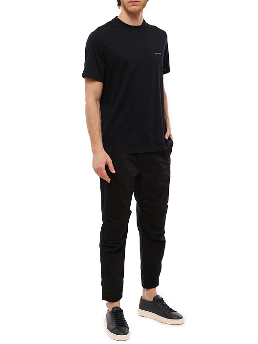 Брюки Armani Exchange 3RZP13 ZNXGZ 1200 черные мужские с манжетами — купить в интернет-магазине Verdistore