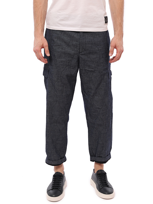 Брюки-карго Armani Exchange 3KZPL4 ZD7AZ 7500 стеганые мужские из хлопка — купить в интернет-магазине Verdistore